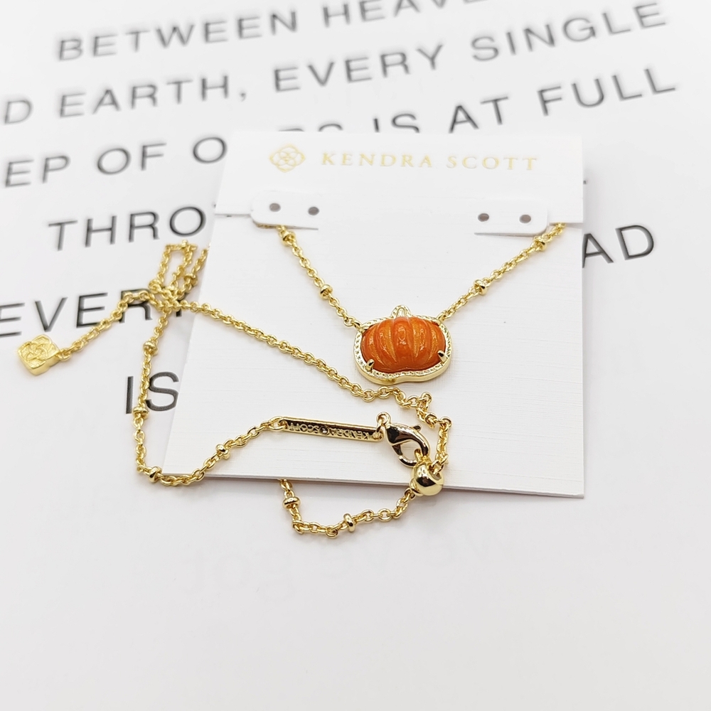 Kendra Scott Gold and Orange Necklace